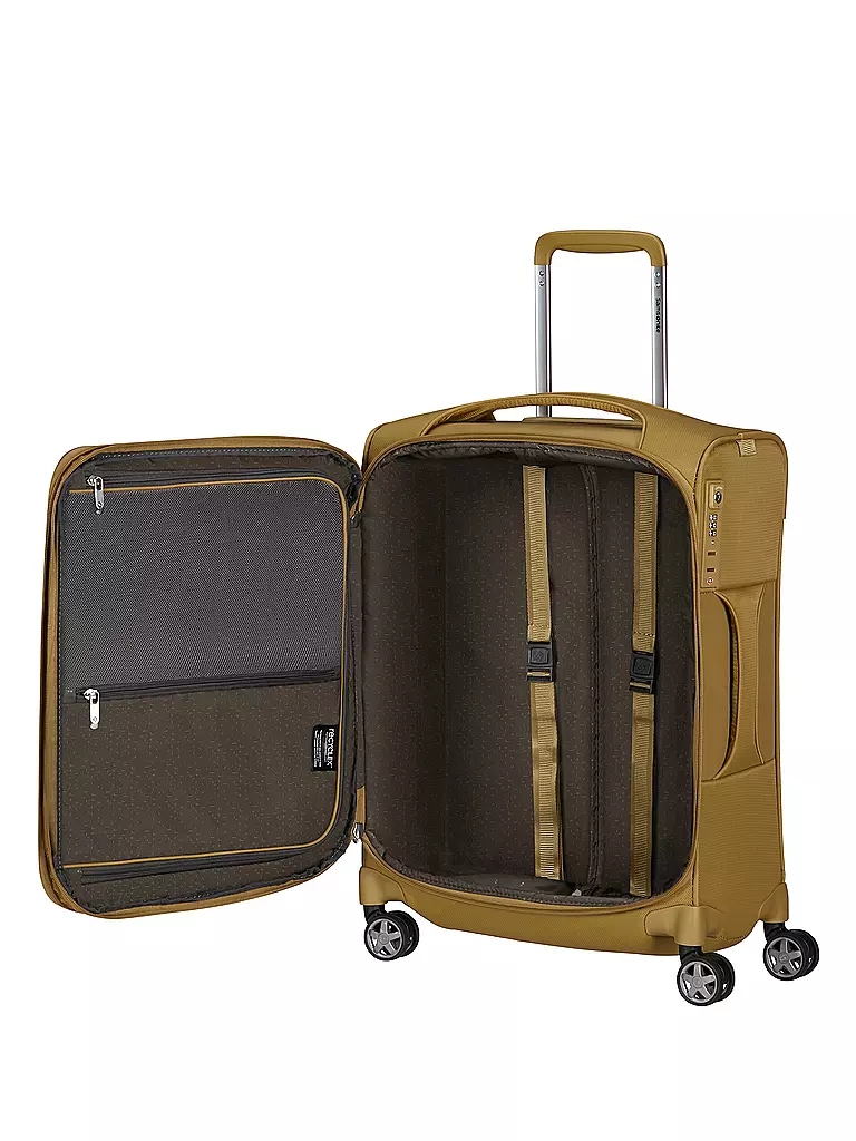 SAMSONITE Trolley  D'LITE SPINNER 55cm erweiterbar mustard yellow senf