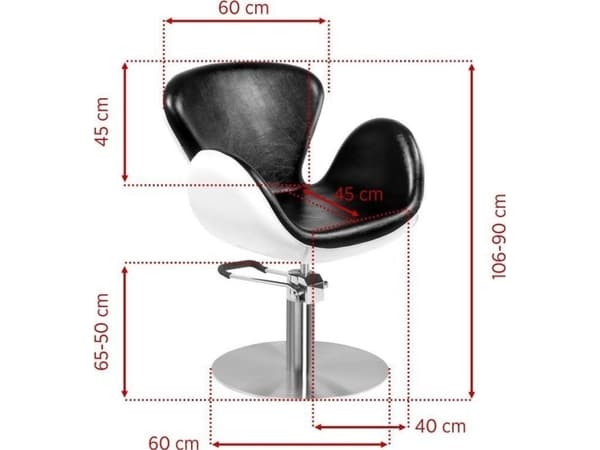 Activeshop Gabbiano hairdressing chair Amsterdam black and white