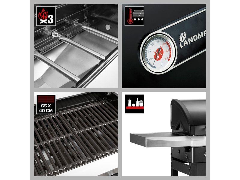 Landmann Gasgrill Rexon PTS 3.0 Der attraktive Allrounder – mit dem PTS-System