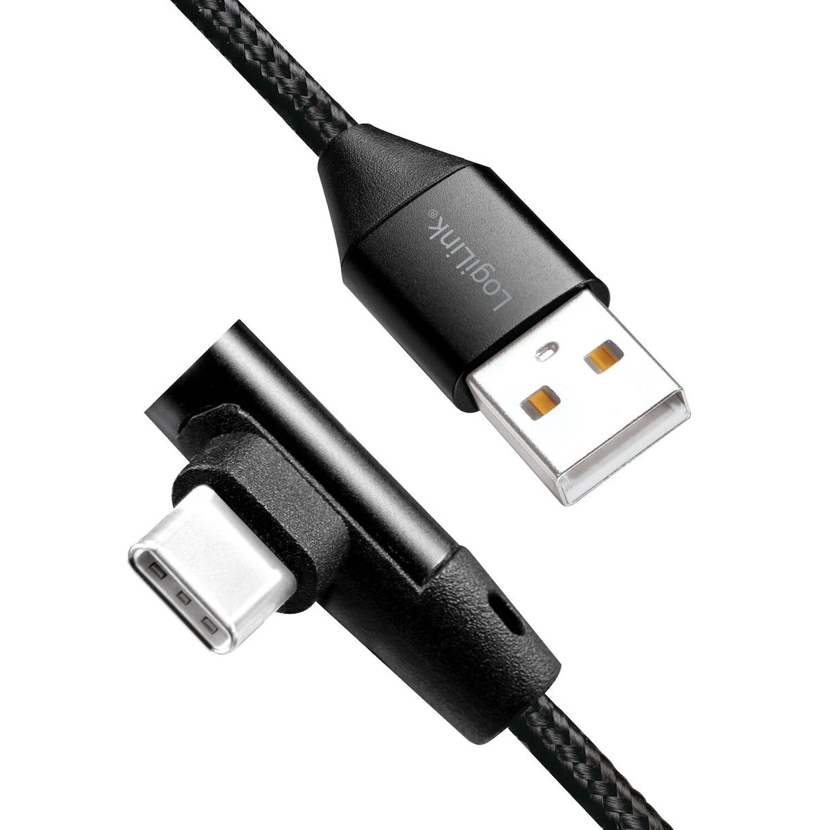 Vinklet USB-C-kabel USB 2.0 Maks 3A 1m