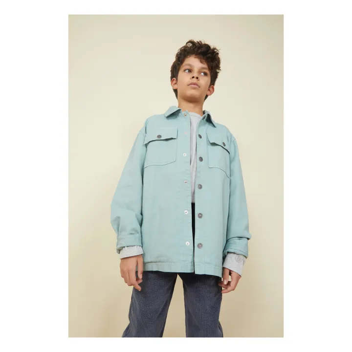 SMALLABLE BASICS Chemise en Denim Garçon | Vert Menthe