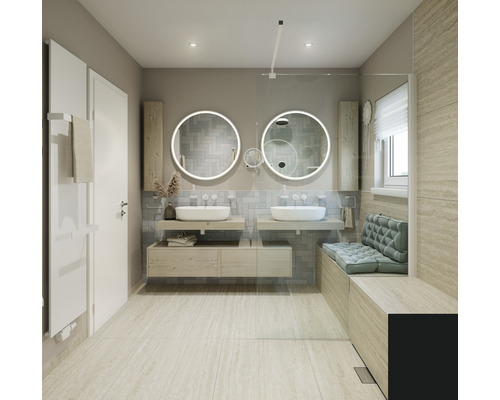 Porseleinen steengoed wand- en vloertegel Travertino Classico 60 x 120 x 1 cm mat gerectificeerd