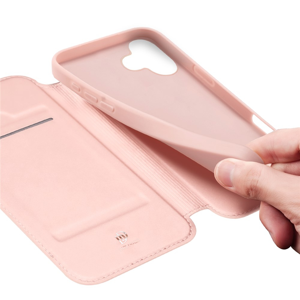 iPhone 17 Flip Wallet Cover Leder Tasche - Rosa