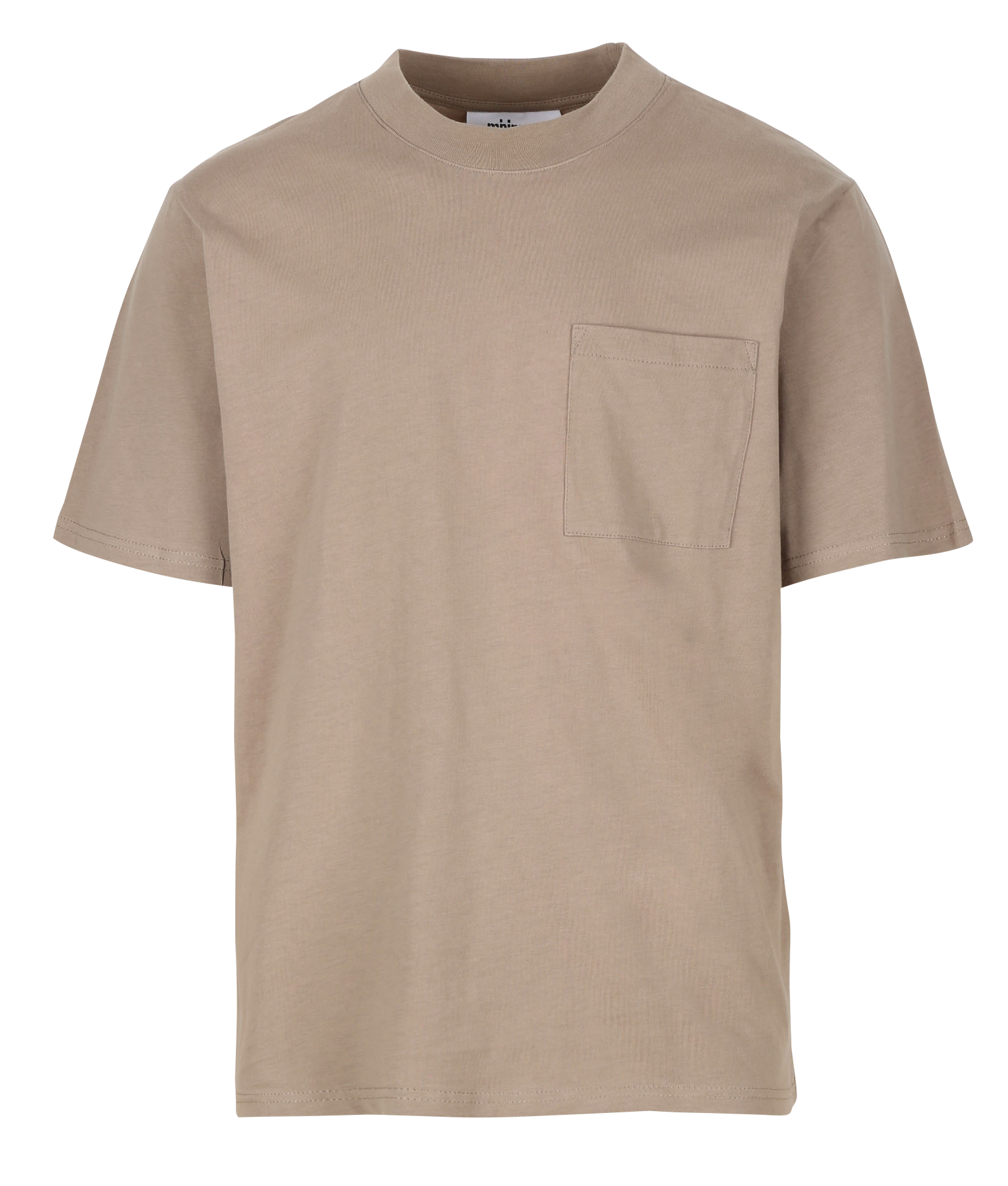 COON - Tee-shirt col rond regular fit en coton biologique | Marron