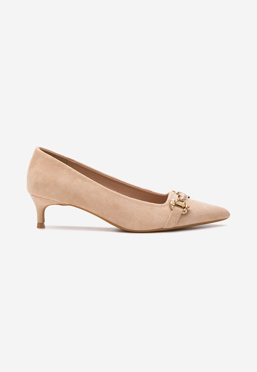 Chaussures stiletto à petit talon kaki Treva