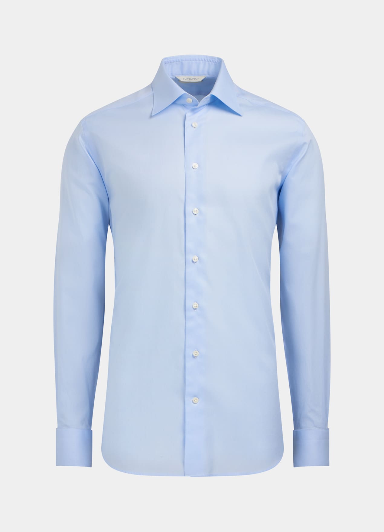 Chemise coupe ajustée en oxford bleue