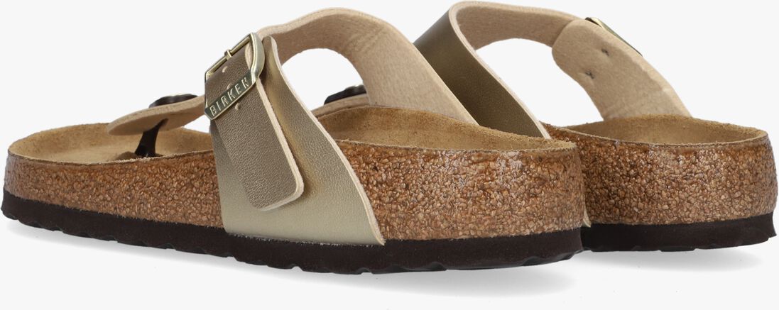gouden birkenstock teenslippers gizeh dames