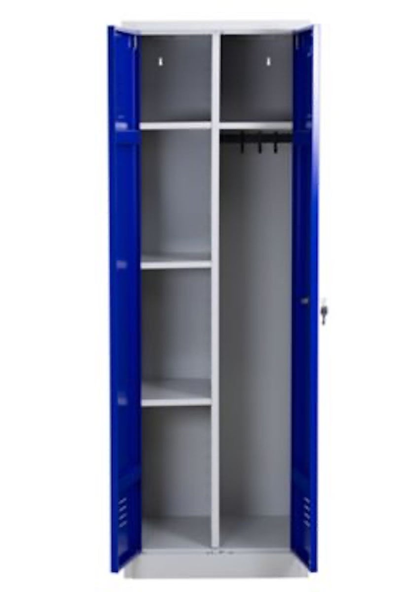 PROREGAL Metalen Locker Flamingo HxBxD 180 x 60 x 50 cm Cilinderslot Grijsblauw