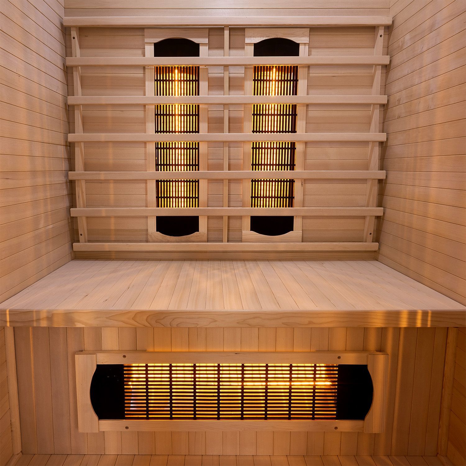 Artsauna Infrarotkabine Nyborg S120V Vollspektrumstrahler & Ambiente LED Beleuchtung – Kabine für 2