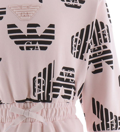 Emporio Armani Sweatkleid - Rosa/Schwarz m. Logos