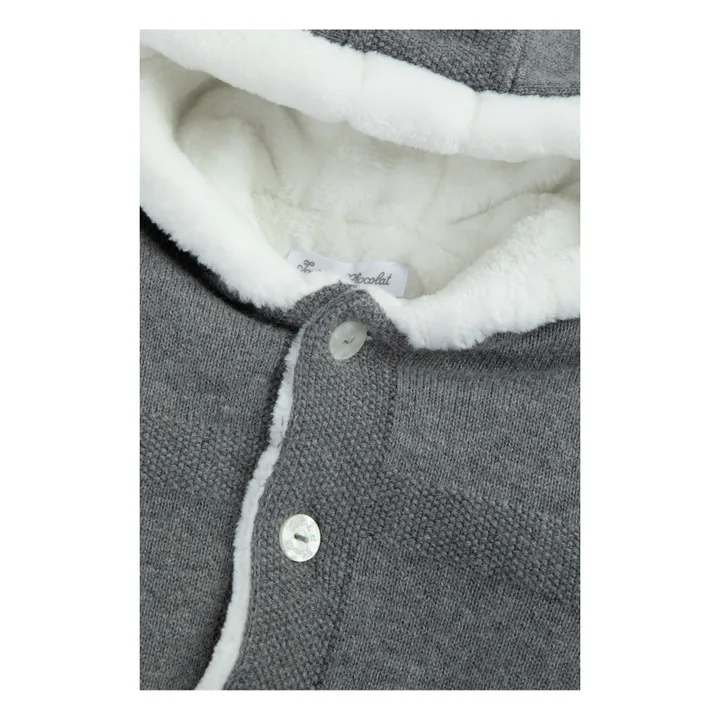 Tartine et Chocolat Pilote Coton et Laine Fourré Façon Fourrure | Gris anthracite