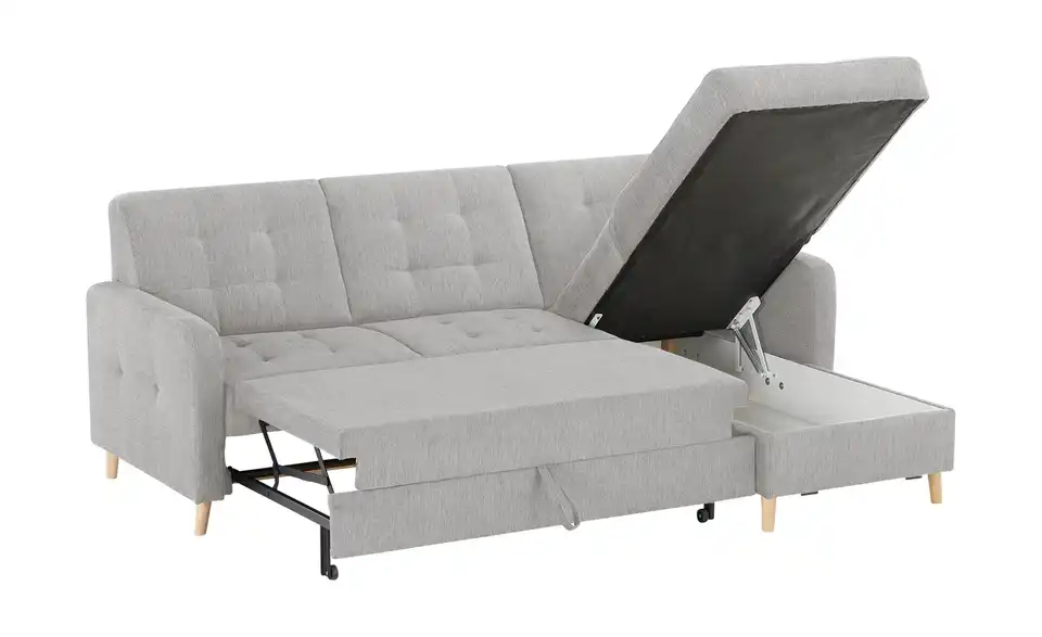 Ecksofa Venus Grau, Steingrau rechts