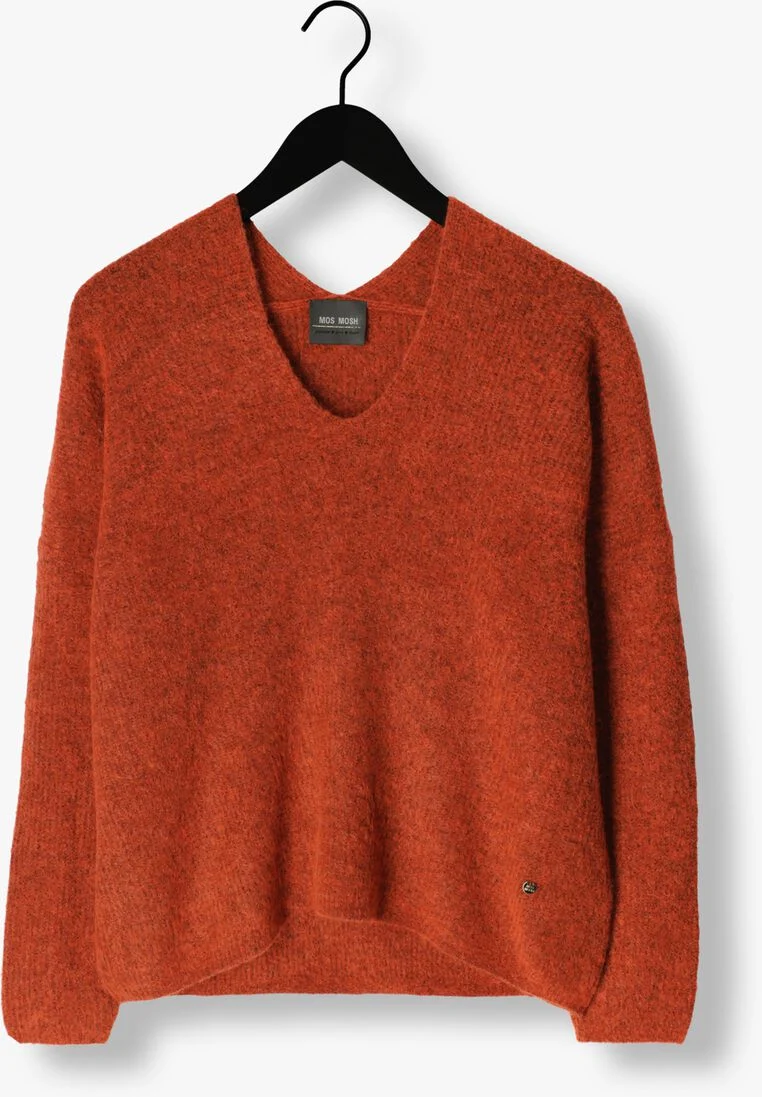 MOS MOSH oranje mos mosh trui mmthora v-neck knit