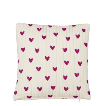 Sierkussen hart fuchsia - l45xb45xh10cm