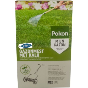 Pokon gazonmest met kalk 2 kg voor 30 m²
