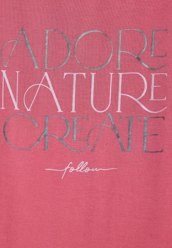 T-Shirt mit Wording - legend rose