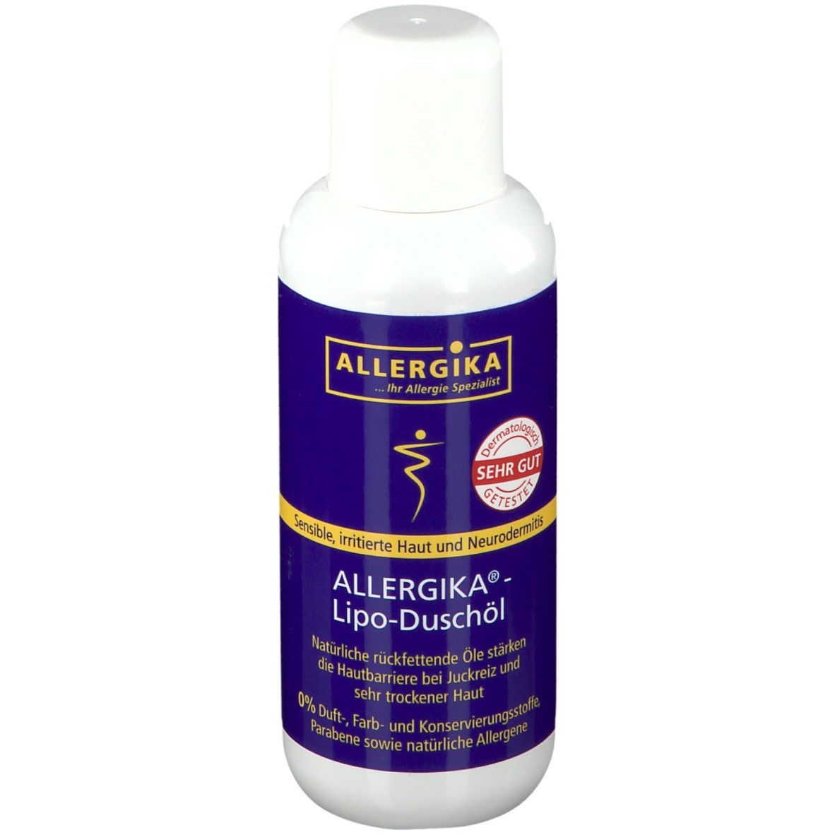 ALLERGIKA® Lipo Duschöl - Hautbarriere stärkendes, rückfettendes Duschöl bei sehr trockener, irritierter Haut und Juckreiz