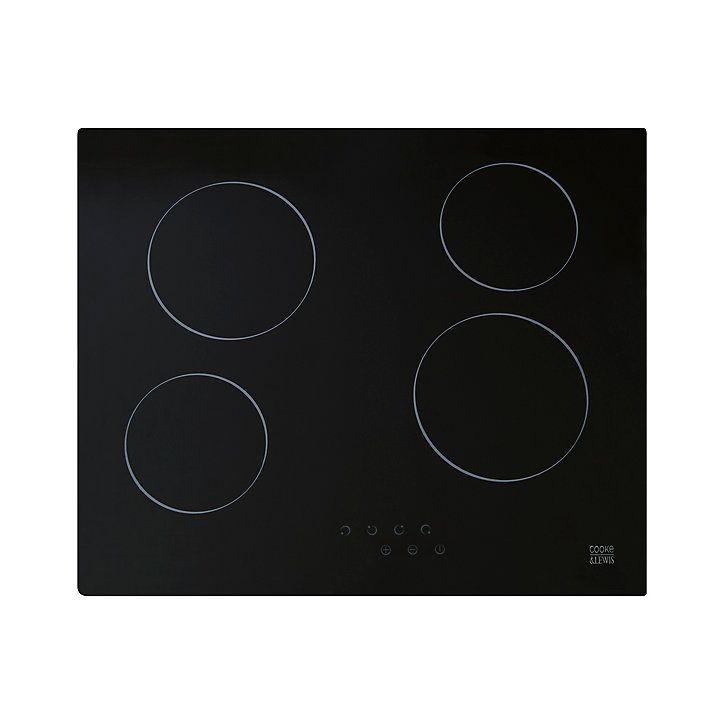 Plaque de cuisson vitrocéramique Cooke & Lewis CLCER60A, 4 foyers