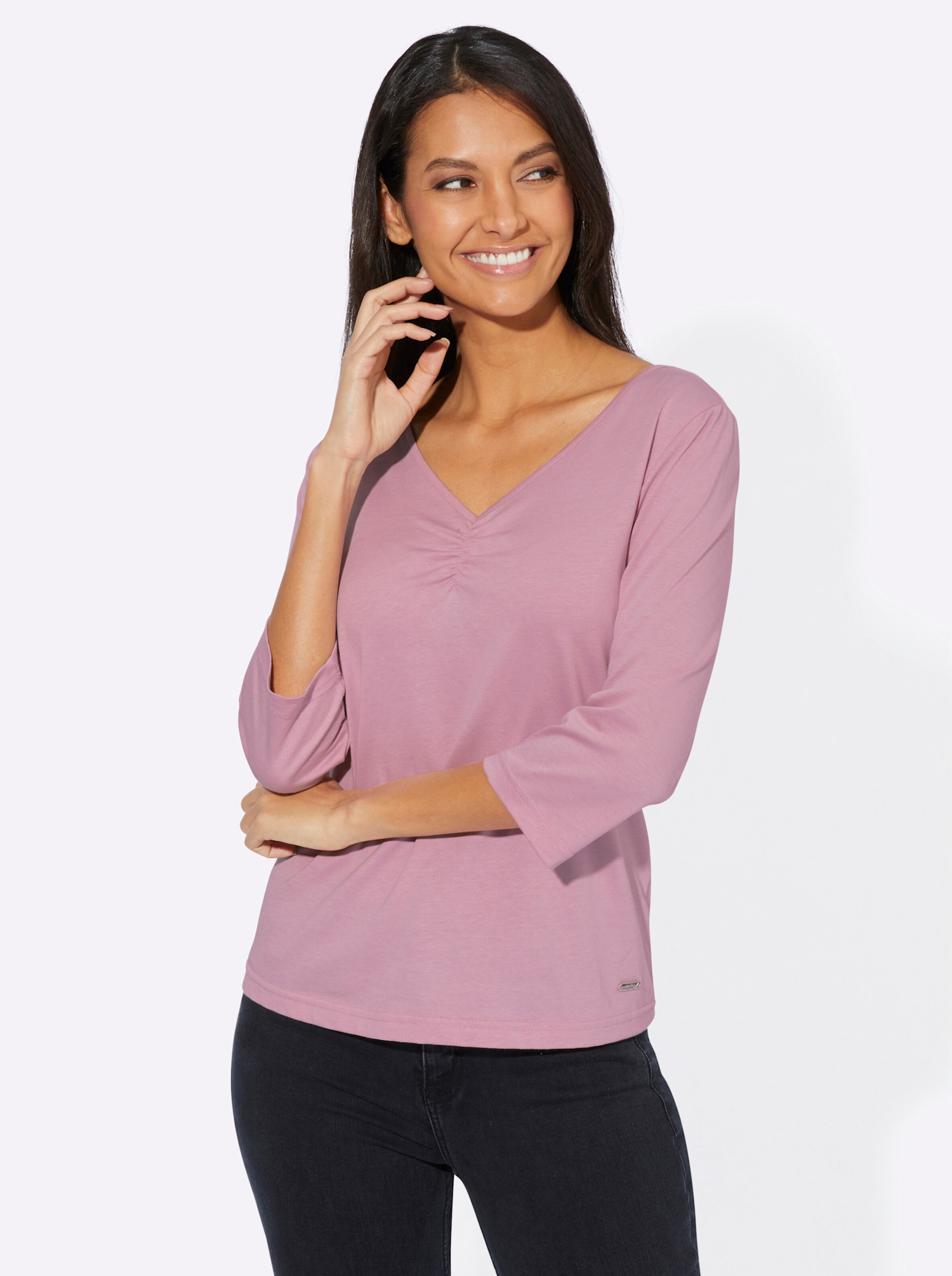 3/4-Arm-Shirt in rosé