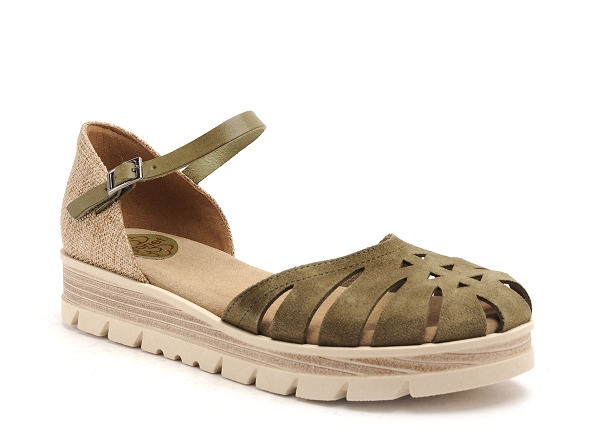 Porronet nu pieds plats femme f12860 kaki