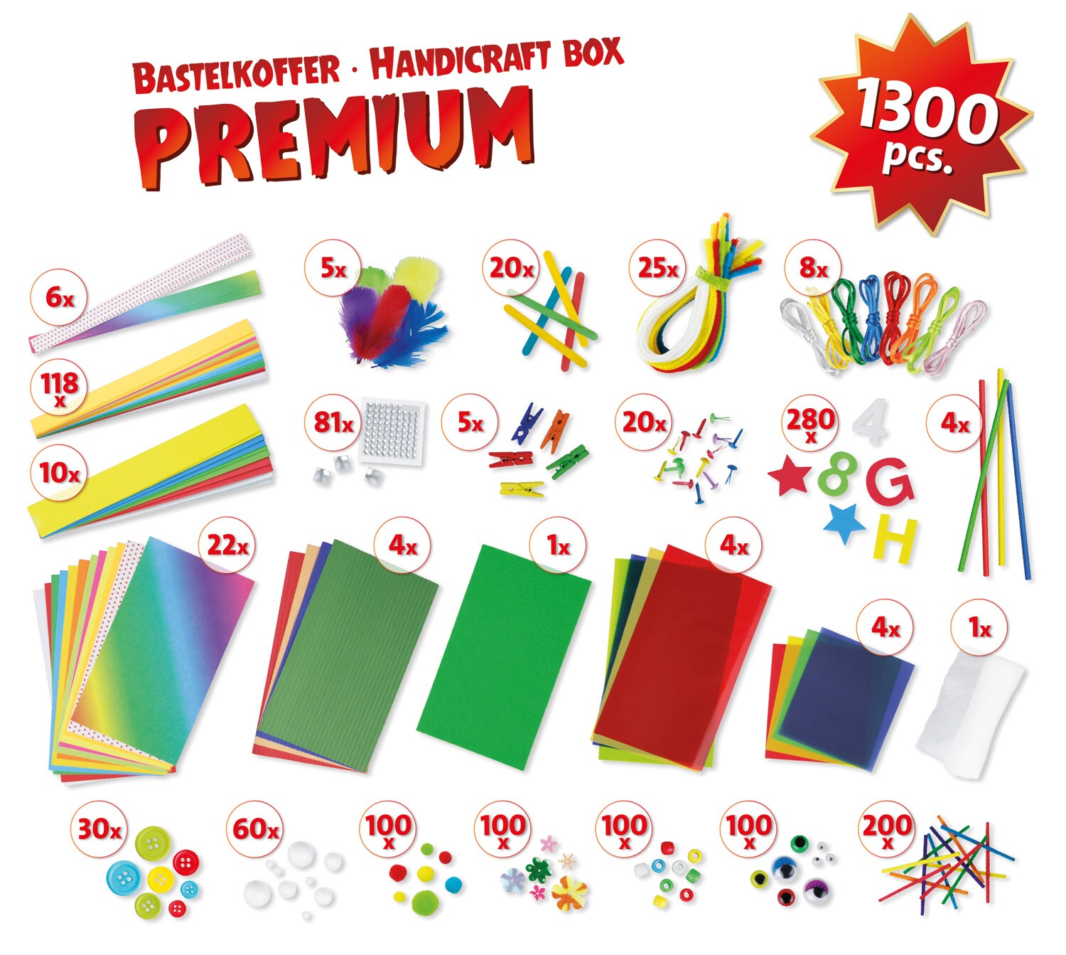 Bastelkoffer Premium, Faltschachtel
