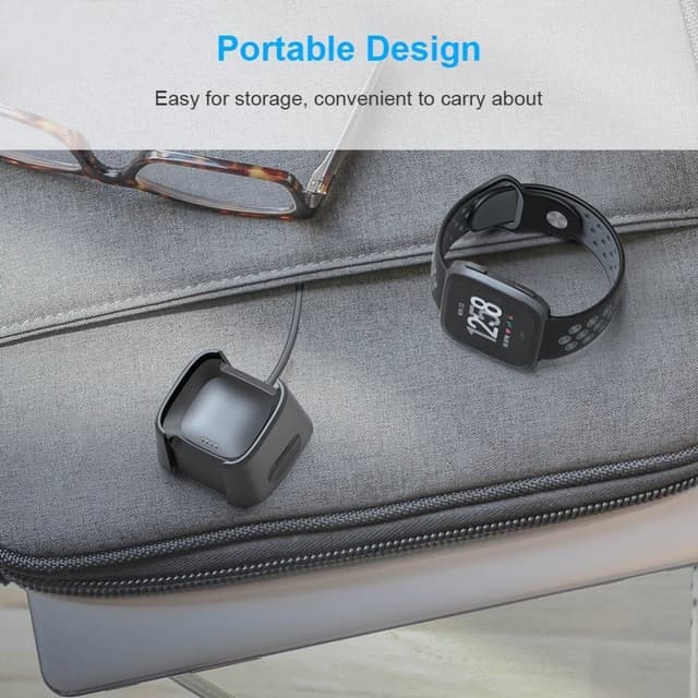 USB-ladekabelholderstation til Fitbit Versa Smart Watch