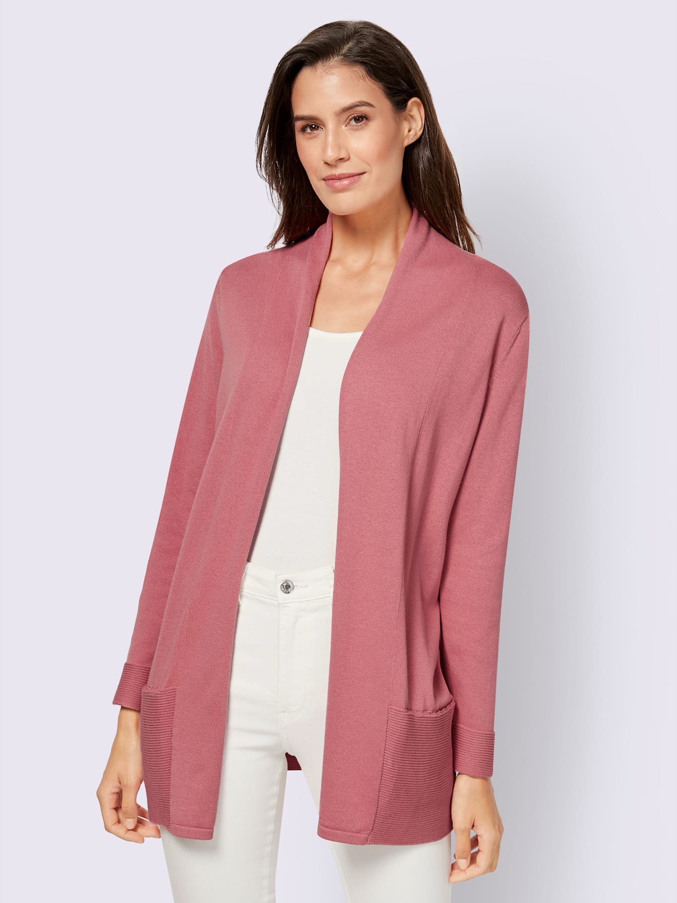 Veste longue en tricot 100% coton pima