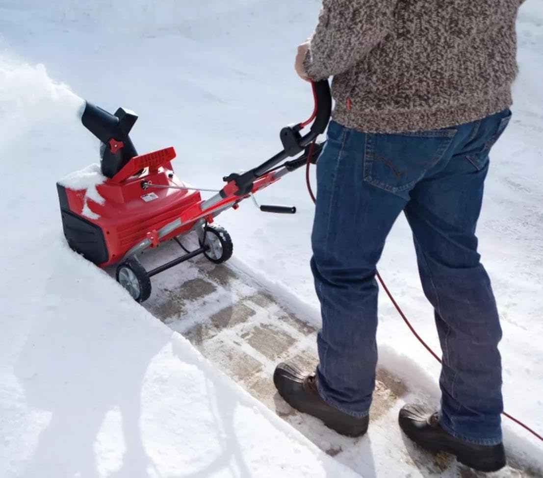 AL-KO Elektro-Schneefräse Snowline 46 E, 46 cm Räumbreite, 20 cm Einzugshöhe, 2000 W Motorleistung, höhenverstellbarer Holm, Auswurfkanal per Kurbel verstellbar, 14,5 kg leicht und sehr wendig, silber