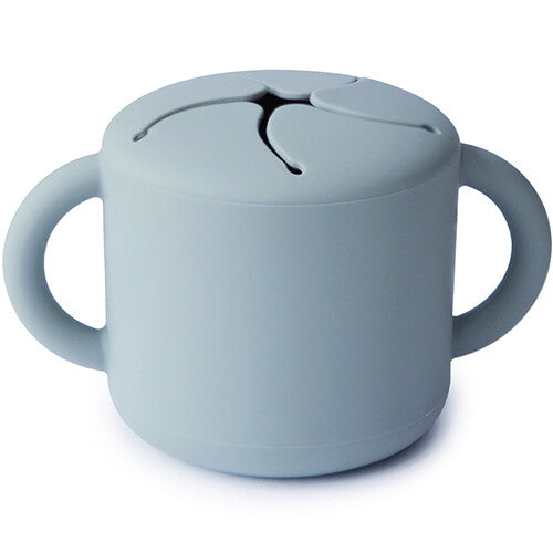Mushie siliconen snackbeker - powder blue