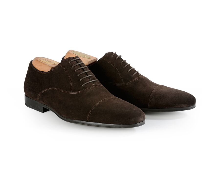 Richelieu homme Velours Brun semelle gomme - LENNOX GOMME URBAN