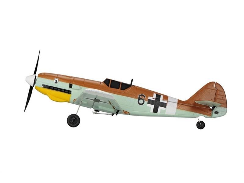 TOP-RC Warbird Mini BF-109 450 mm, Braun, RTF Kleines 4-Kanal RC-Flugzeug mit Gyro