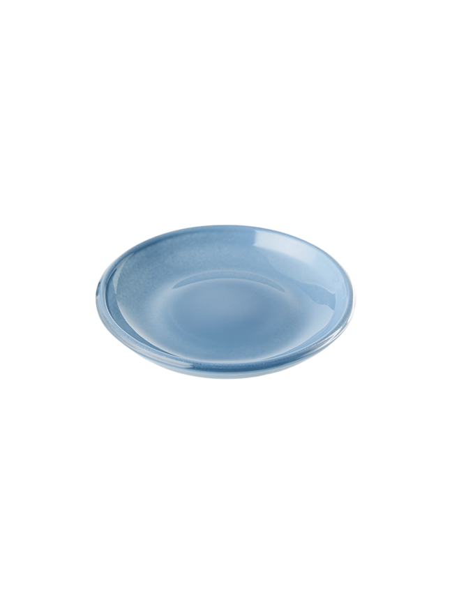Dekorativt fad | Glas. Ø10 x 1,5 cm. | Misty Blue