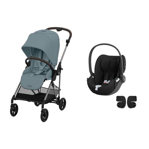 Poussette Duo Melio 4 Stormy Blue + Cloud T Sepia Black - CYBEX