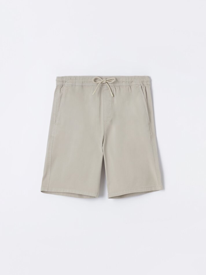 Bermuda jogger - Tamanho Médio Cru