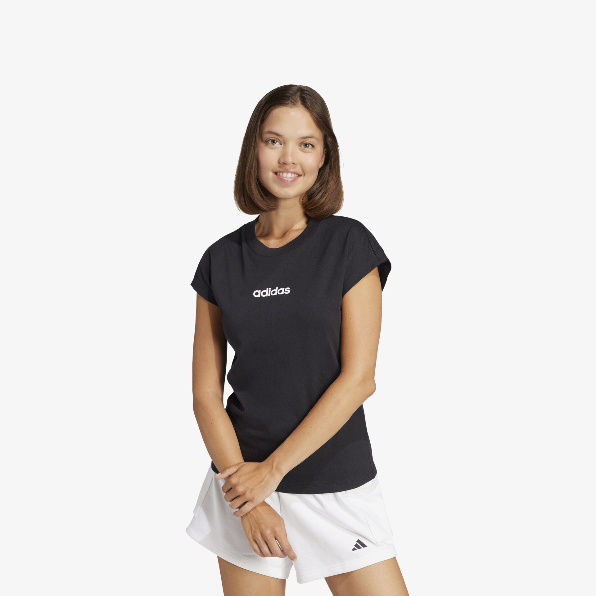 adidas Essentials Linear Cotton T-Shirt Damen T-Shirt