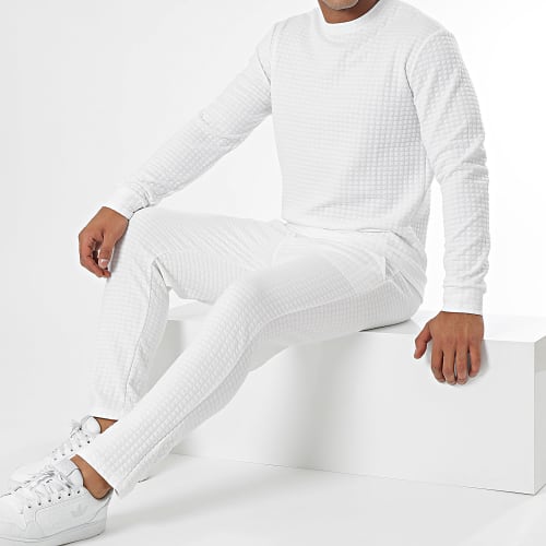 Ensemble Sweat Crewneck Et Pantalon Jogging 1070521 Blanc