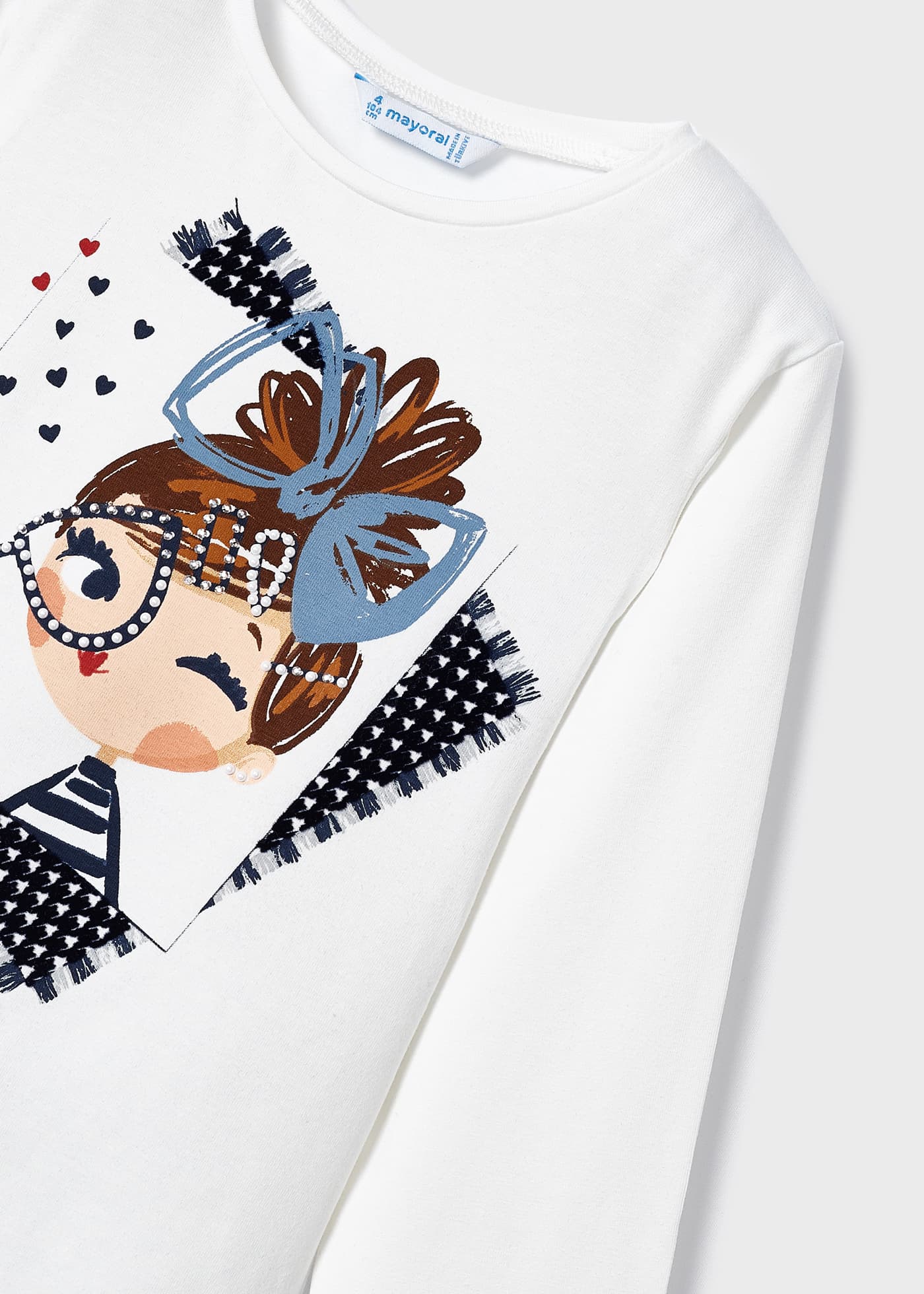 Camiseta feminina de algodão estampado