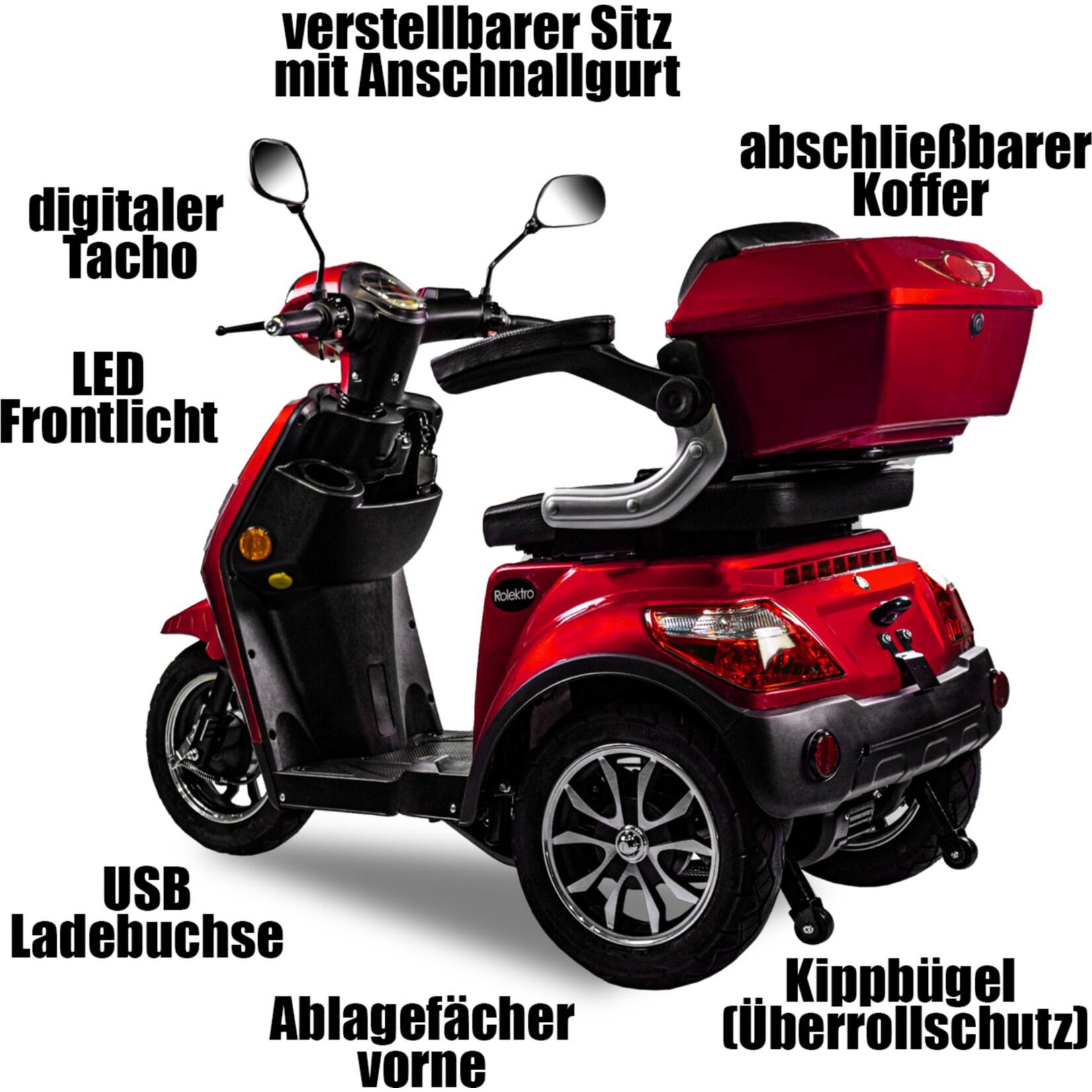 Rolektro E-Trike 25, V.3, Rot
