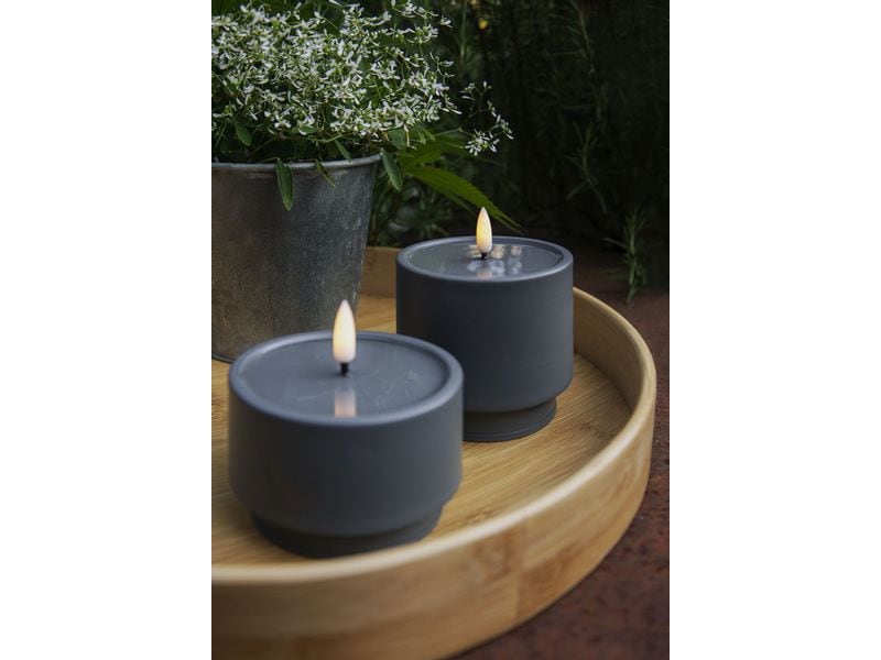 STT Ambiente Candle Set Grey LED-Kerzen Set