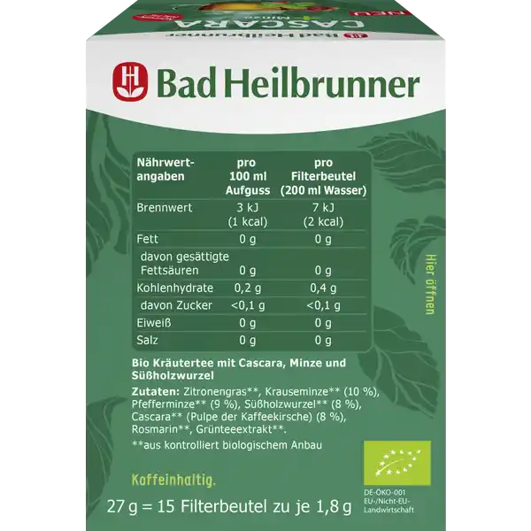Bio Kräutertee Cascara+Minze