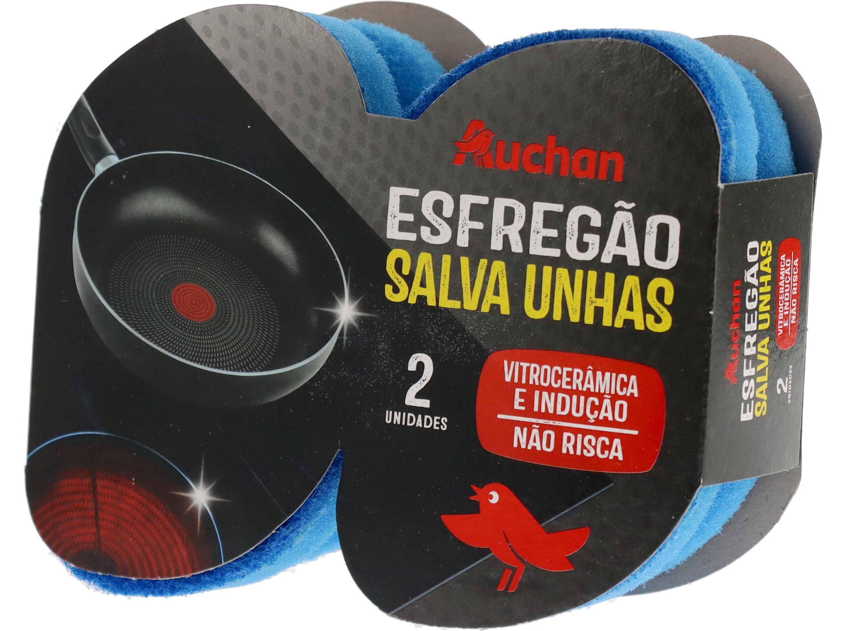 ESFREGÃO SALVA UNHAS AUCHAN VITROCERÂMICA E INDUÇÃO NÃO RISCA 2UN