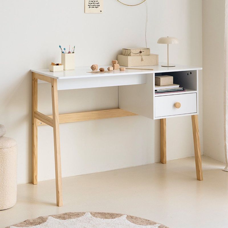 Petite Amélie - Kinderbureau - Wit - Cerise - Met Opbergruimte