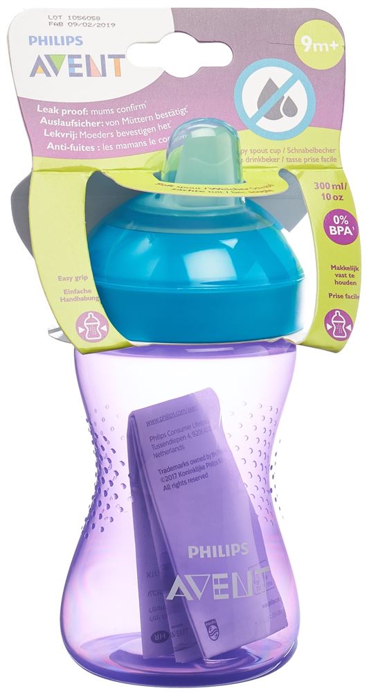 PHILIPS Schnabelbecher<br>1 Stück, weich lila/türkis