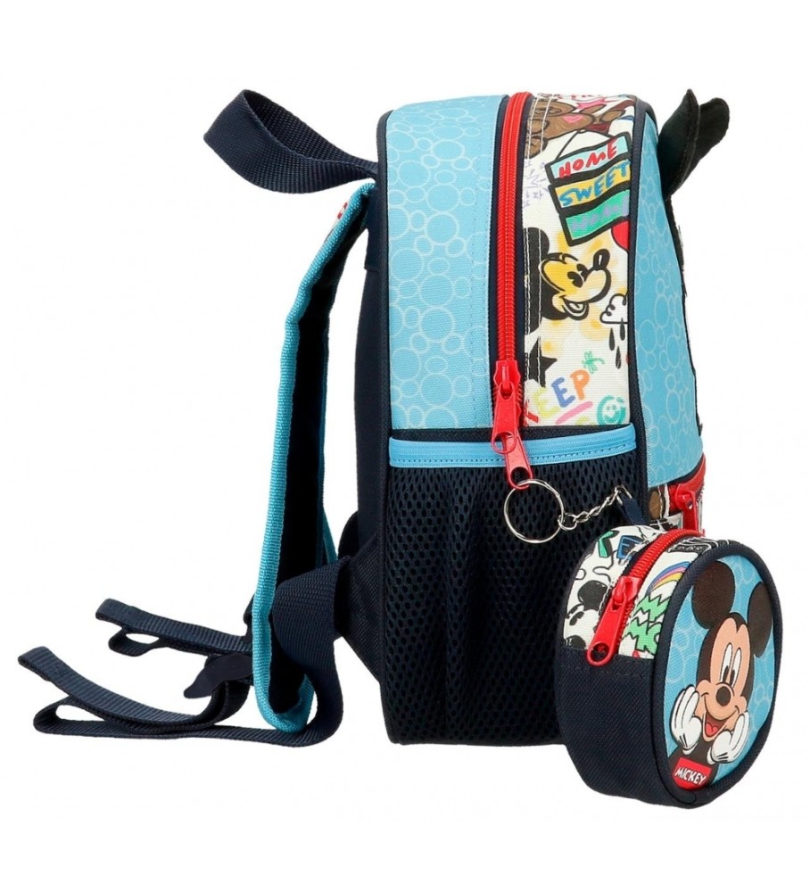 Mochila infantil ajustável Disney Mickey Mouse Be Cool - Azul