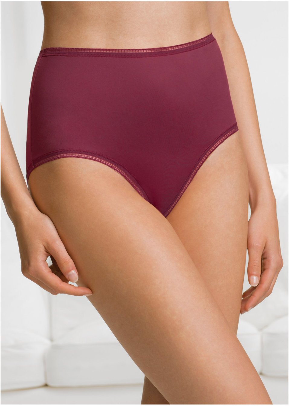 Lot de 3 slips taille haute microfibre