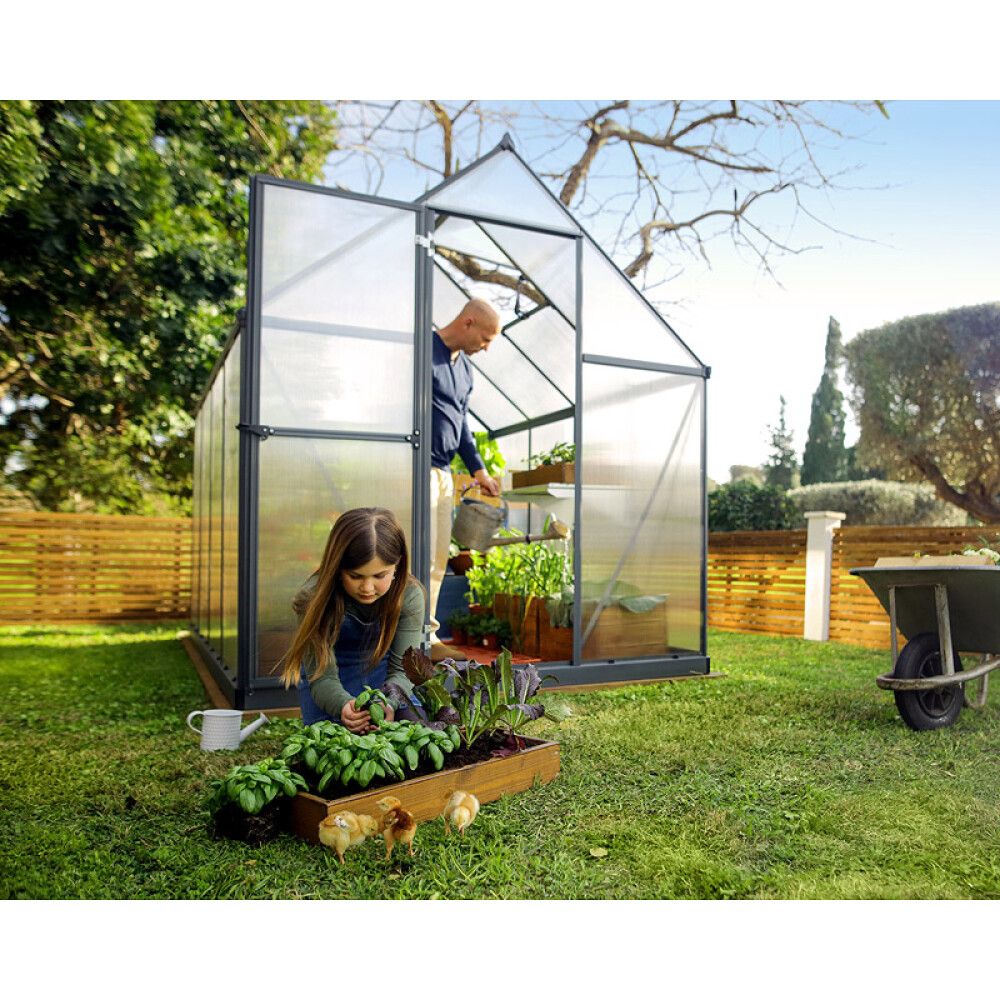 DRIVHUS CANOPIA MYTHOS ALU/POLY 4,6M² MØRKEGRÅ