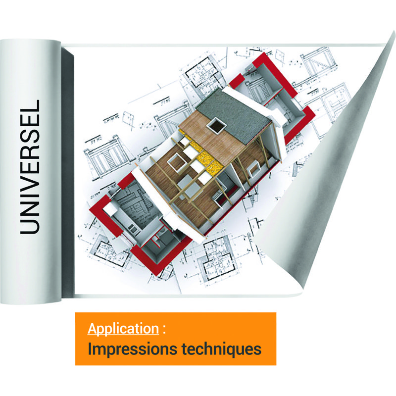 Rouleau papier traceur universel Clairefontaine - 0,610 x 50 m - 80 g