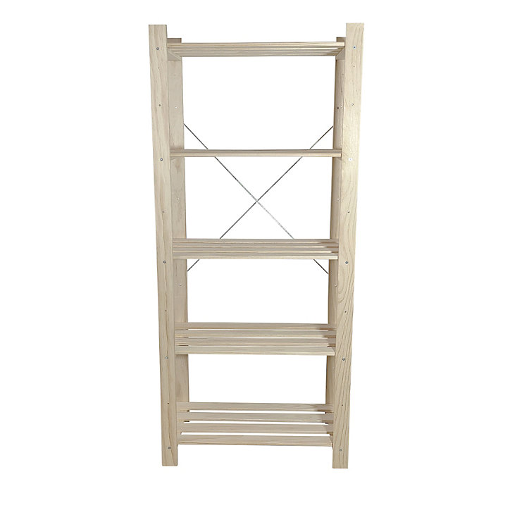 Étagère de garage en bois Symbios 5 tablettes L. 75 x H. 170 x P. 40 cm
