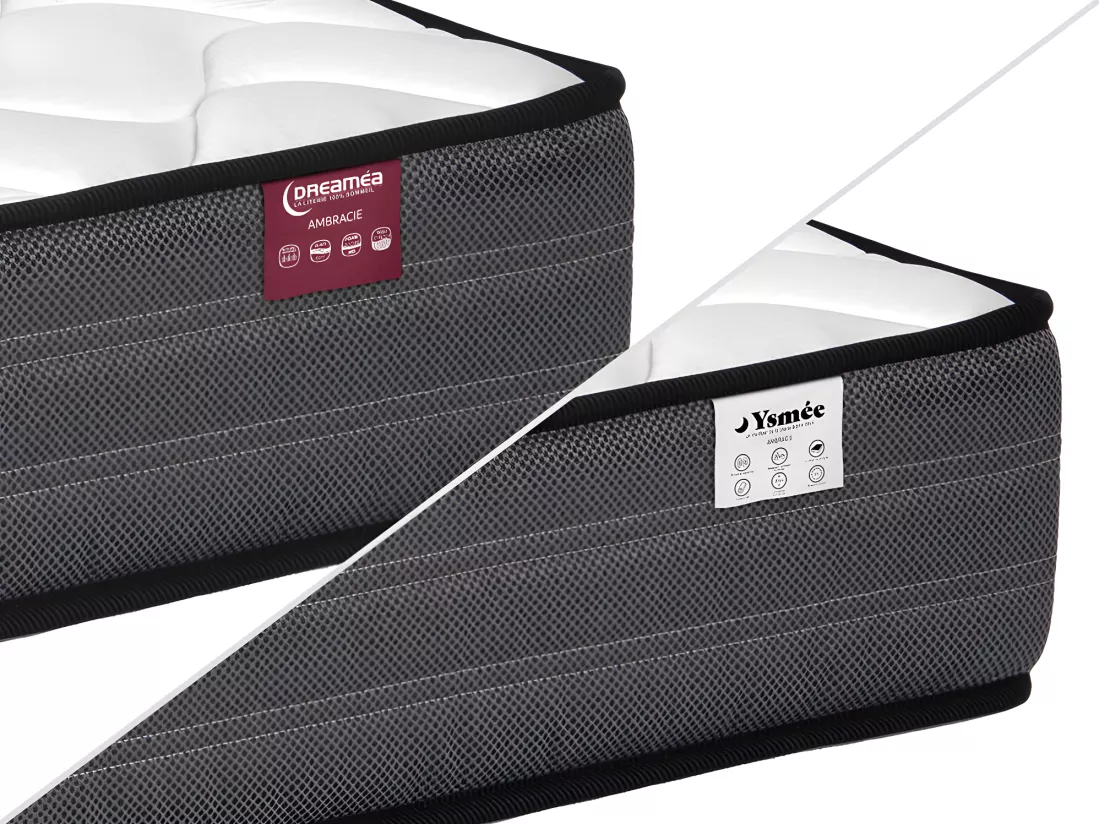 Matelas 160 x 200 cm ressorts ensachés ép.20cm - AMBRACIE de YSMÉE