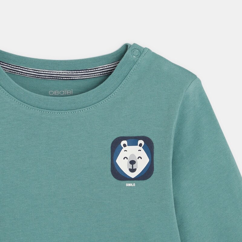 T-shirt ours vert bébé garçon Vert